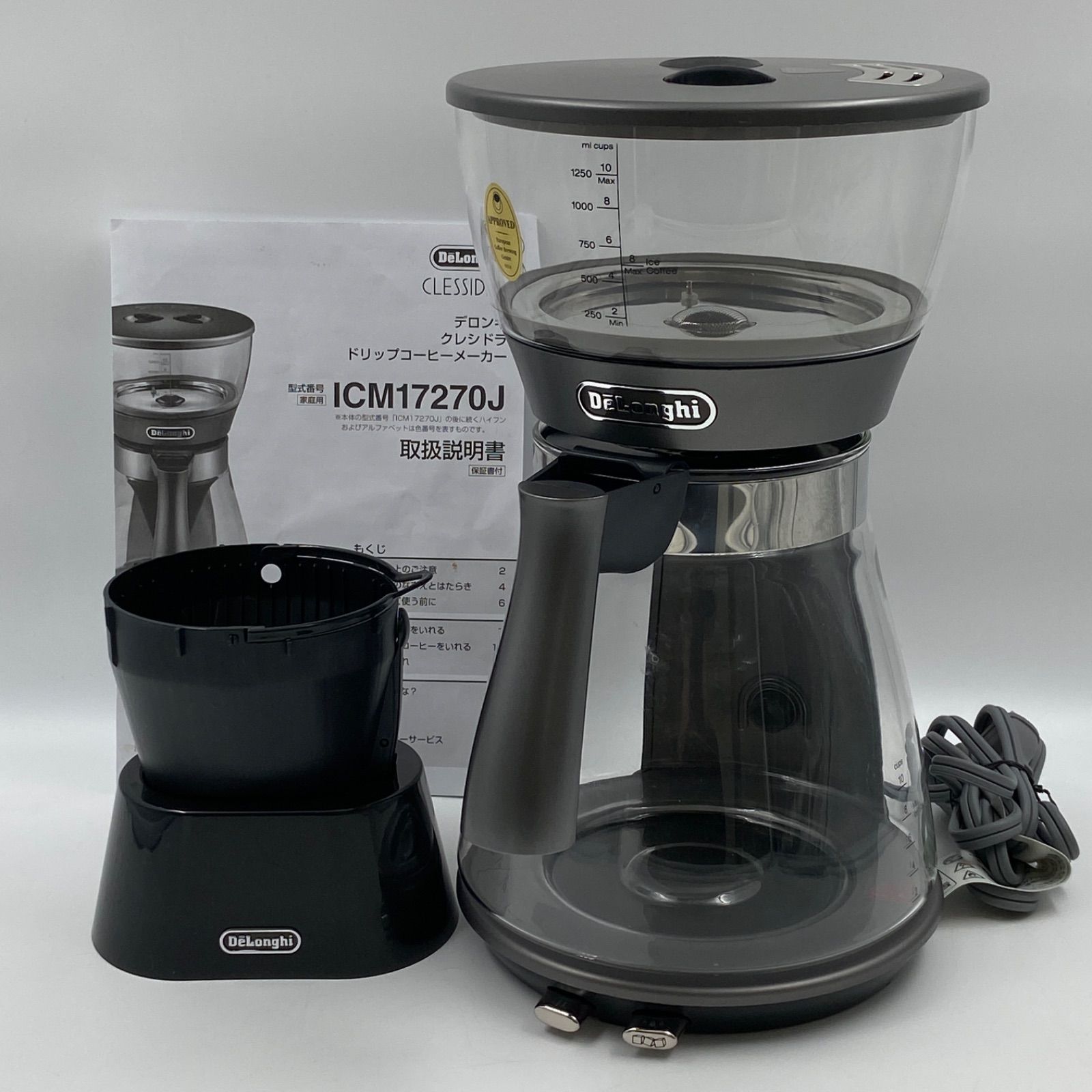デロンギ クレシドラ コーヒーメーカー ICM17270J 新品未使用 保証書有 デロンギ クレシドラ ドリップコーヒーメーカー ICM17270J 送料無料