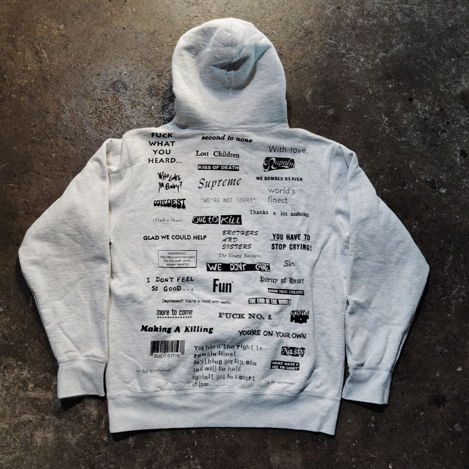 Supreme 2019AW Stop Crying Hooded Sweatshirt L シュプリーム 