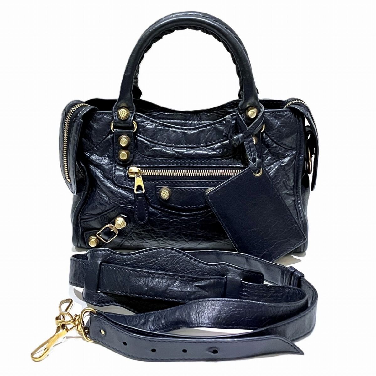 BALENCIAGA バレンシアガ ジャイアント シティ バッグ　ブラック 人気直販 BALENCIAGA 黒 レザー ハンドバッグ ジャイアントシティ