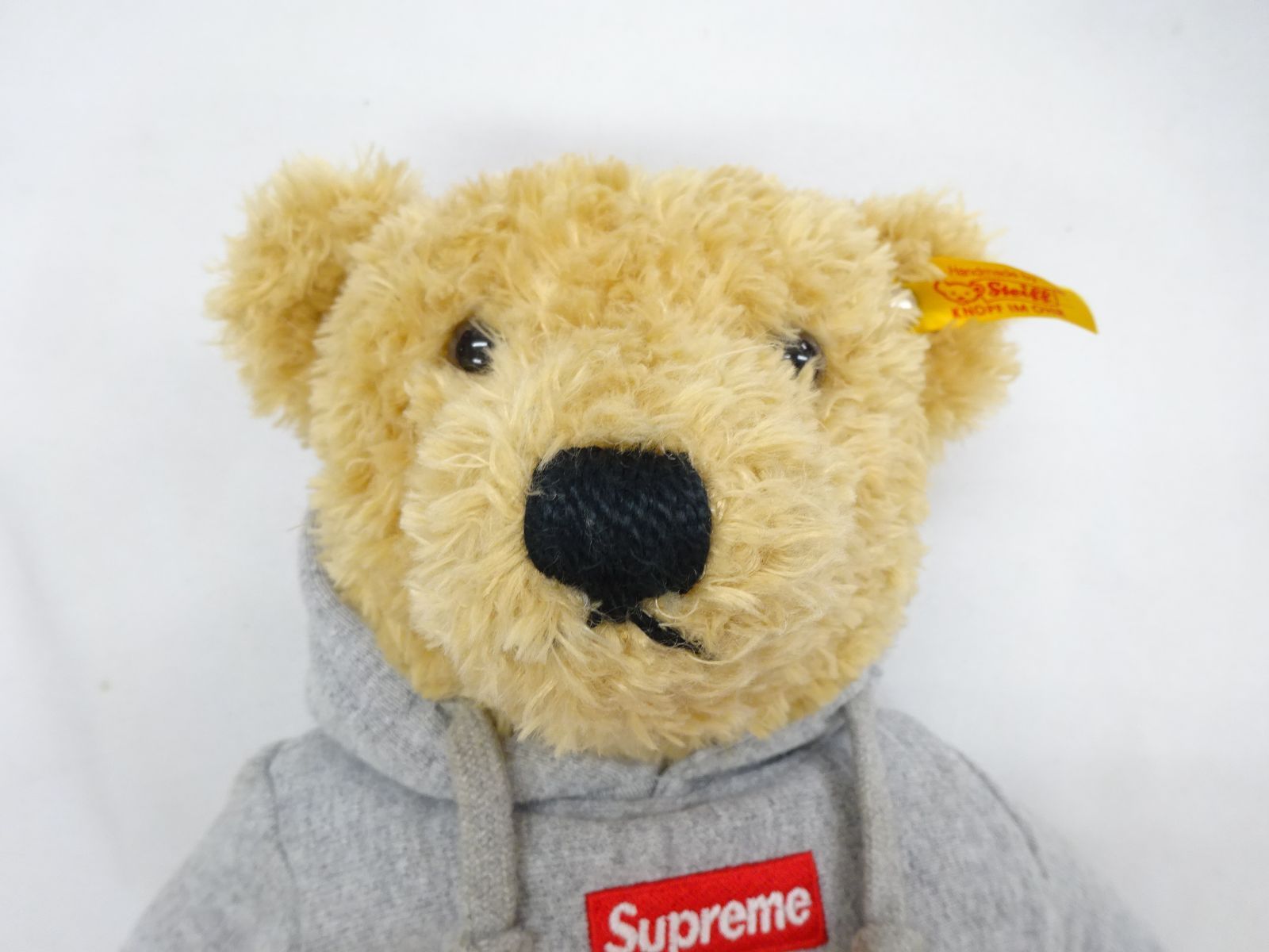 18AW タグ付 Supreme steiff bear ボックスロゴ グレー パーカー