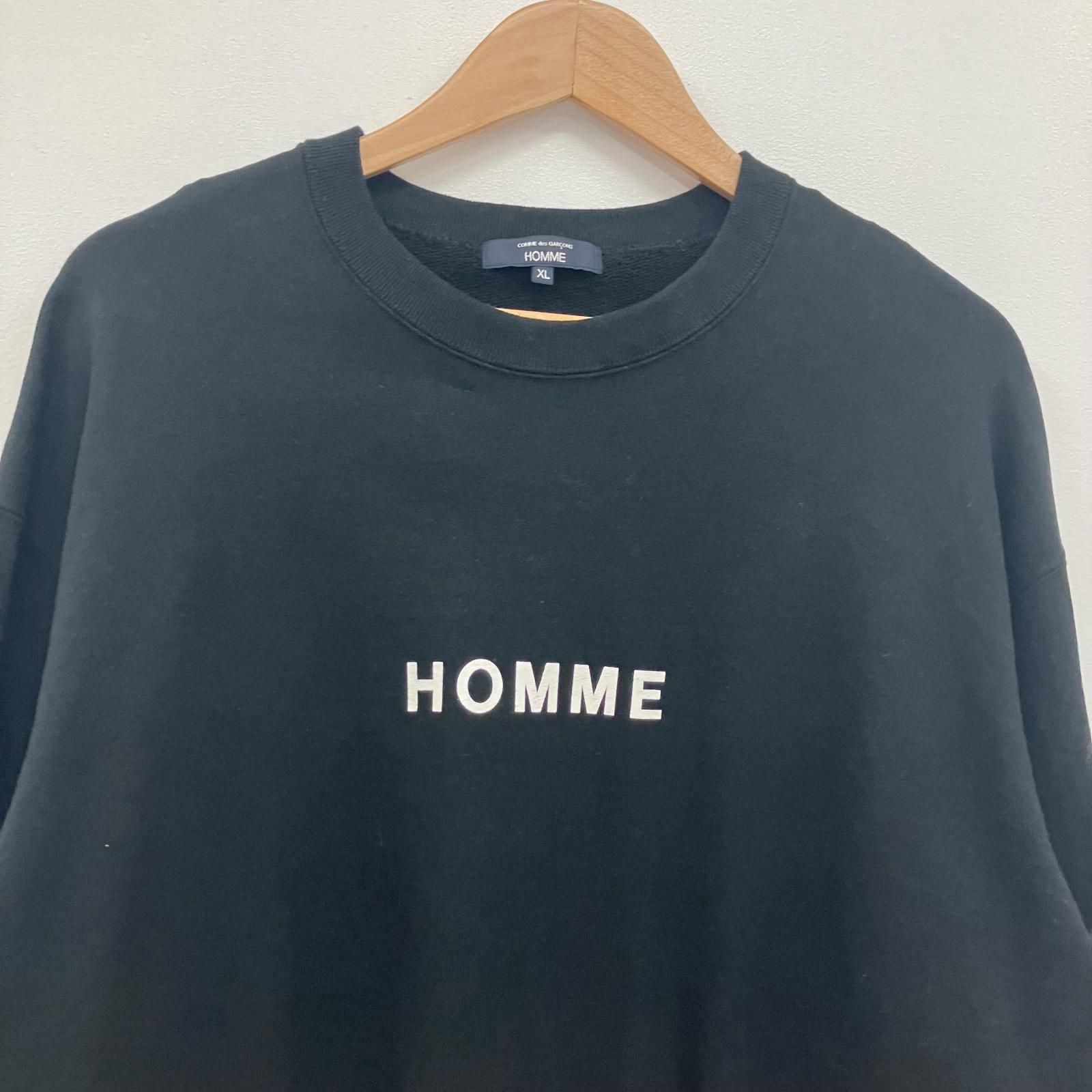 【イオン広店】 中古 COMME des GARCONS HOMME | コムデギャルソンオム スウェット Logo Crewneck HO-T104 ブラック サイズ：XL 【108】 イオン広店】 中古 COMME des GARCONS HOMME | コムデギャルソンオム