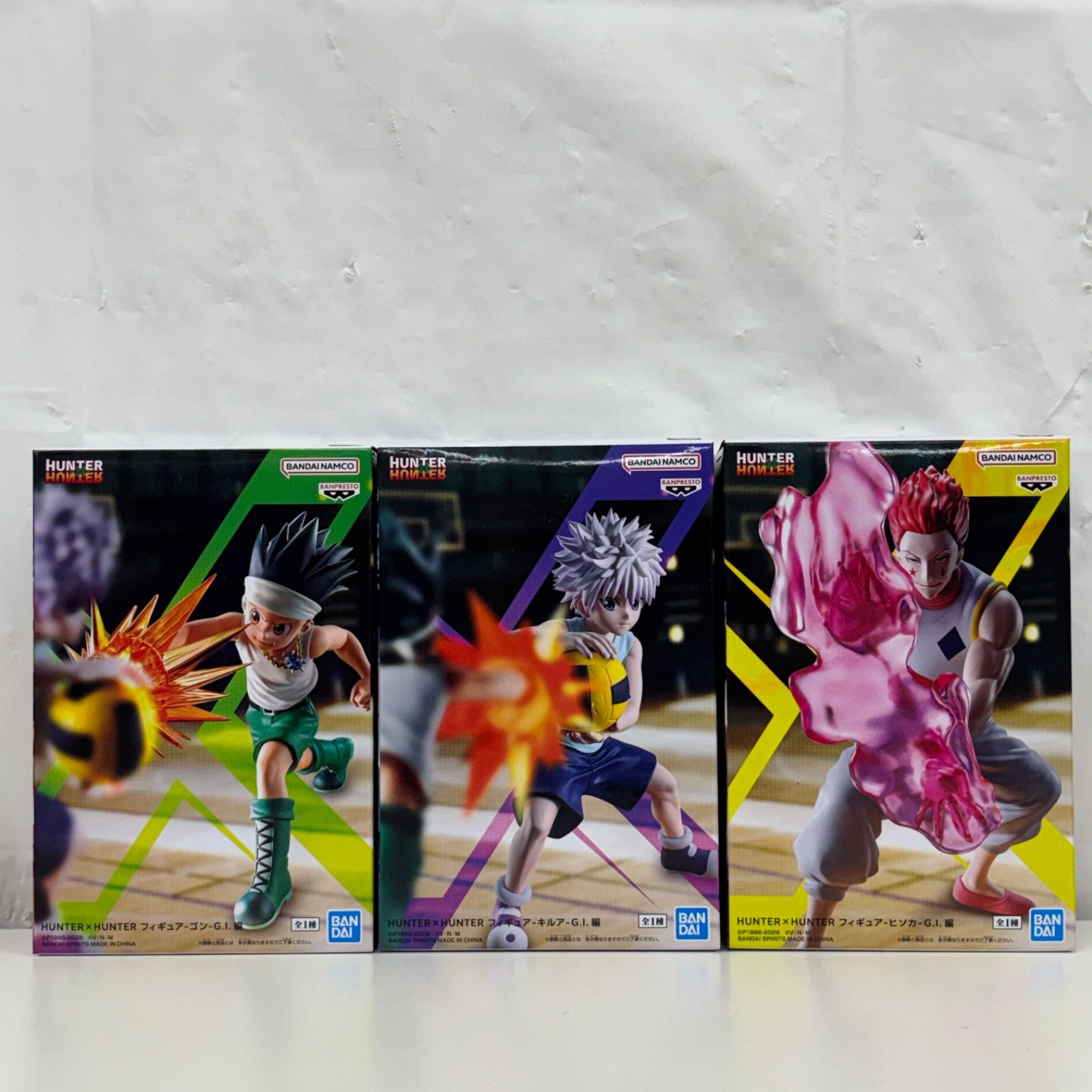④HUNTER×HUNTER フィギュア ゴン キルア ヒソカ G.I.編 未開封 HUNTER×HUNTER G.I.編 フィギュア 3個セット ゴン キルア