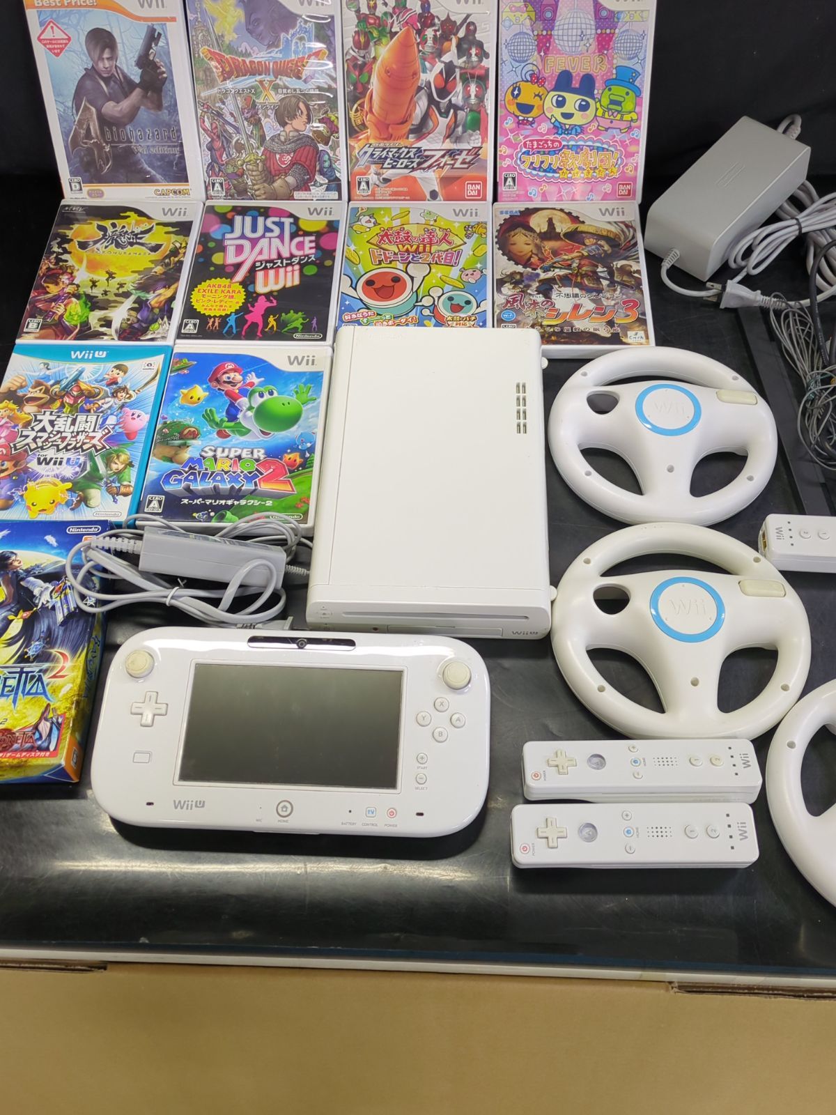 D16399】ジャンク ニンテンドー wiiU 32G 本体 Wiiリモコン 3個 