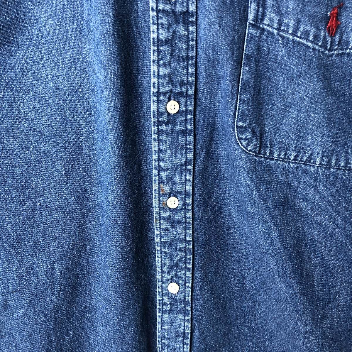 古着 ラルフローレン Ralph Lauren BLAIRE 長袖 ボタンダウンデニム
