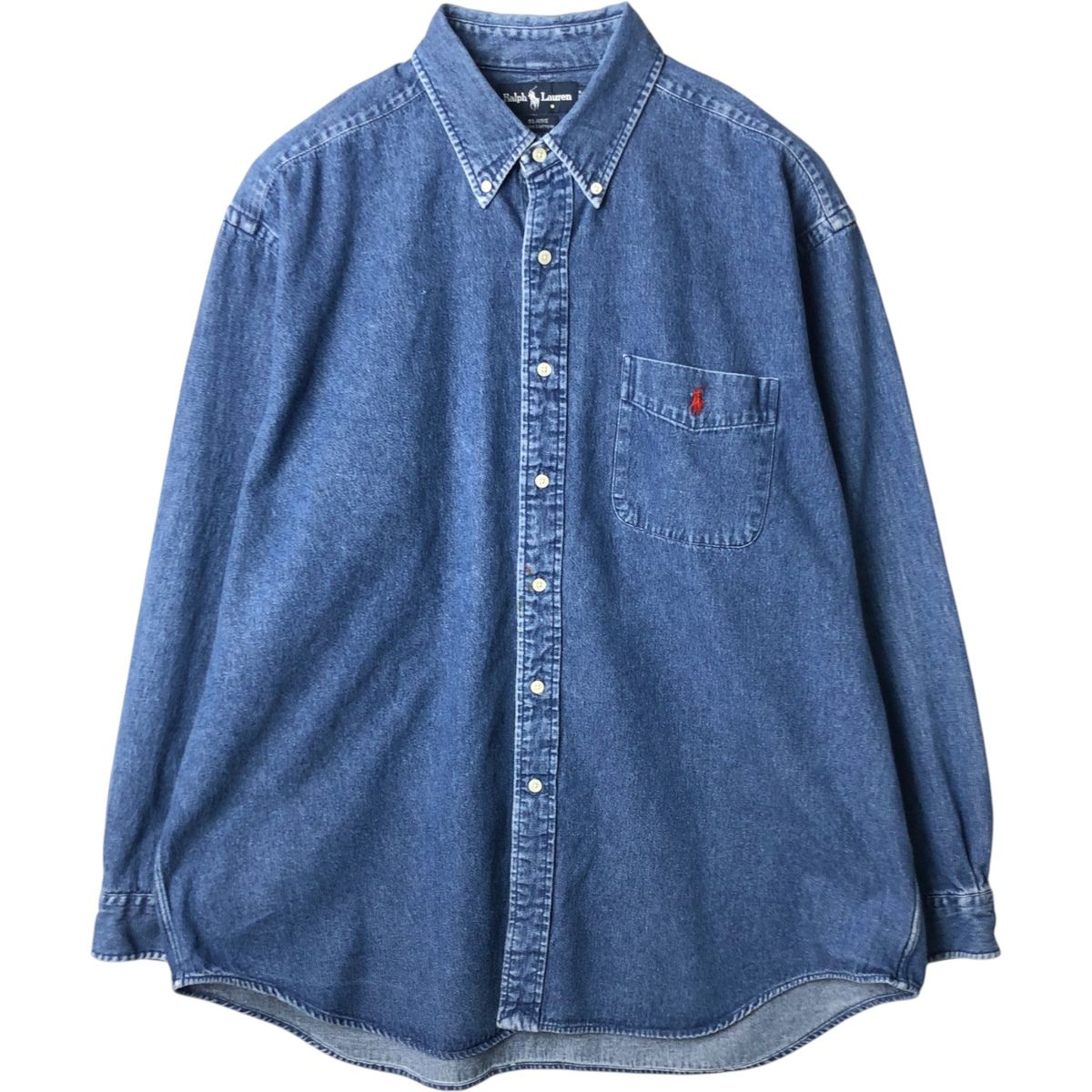 古着 ラルフローレン Ralph Lauren BLAIRE 長袖 ボタンダウンデニム