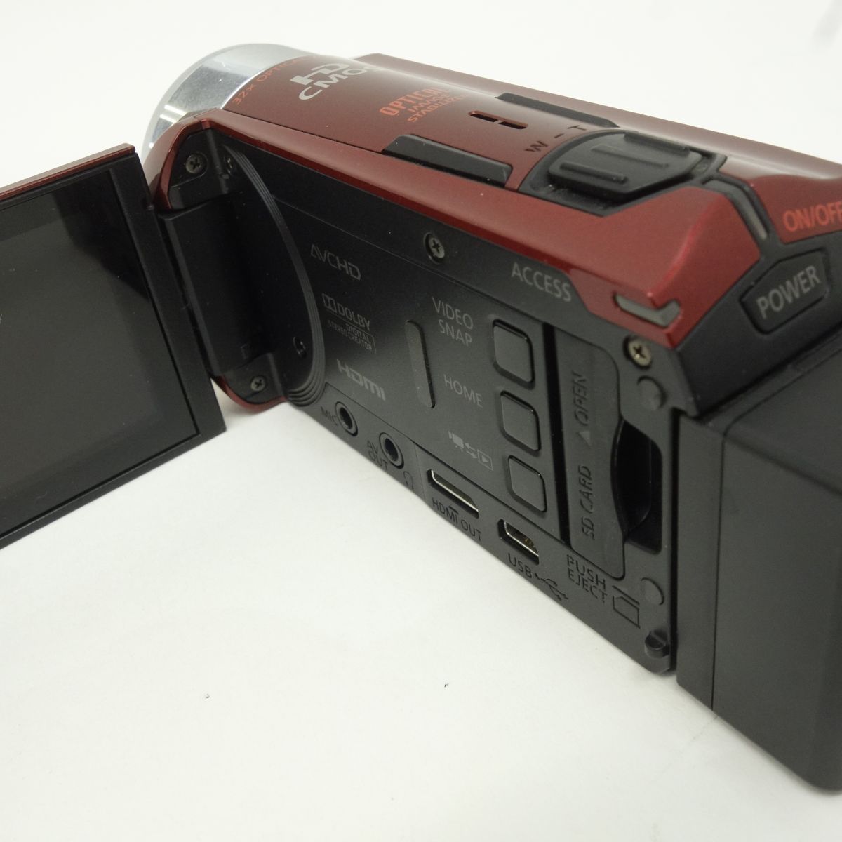 動作確認済み キャノン Canon iVIS HF R32 レッド ビデオカメラ