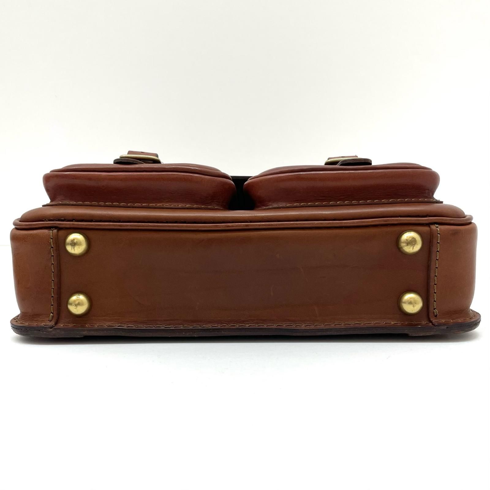 【中古】HERZ | ヘルツ 2wayバッグ　ハンドバッグ　ショルダーバッグ ブラウン【尾張小牧店】 中古】HERZ | ヘルツ 2wayバッグ ハンドバッグ ショルダーバッグ