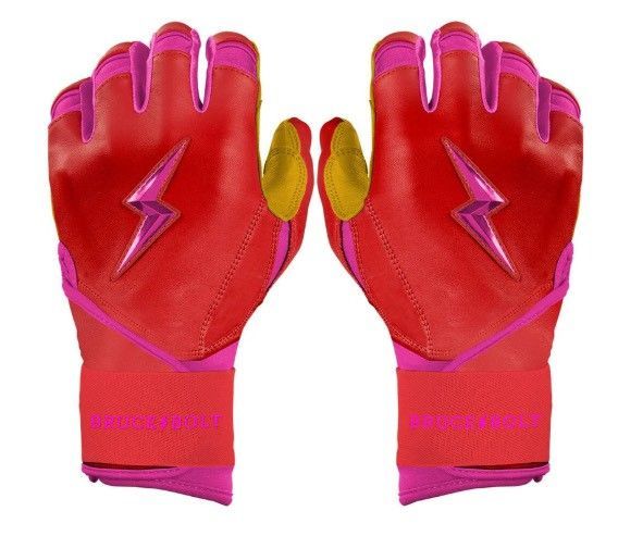 ブルースボルト　野球　ソフトボール　バッティンググローブ　ロングカフ　ピンク　Harrison Bader Signature Series Long Cuff Batting Gloves - Pink