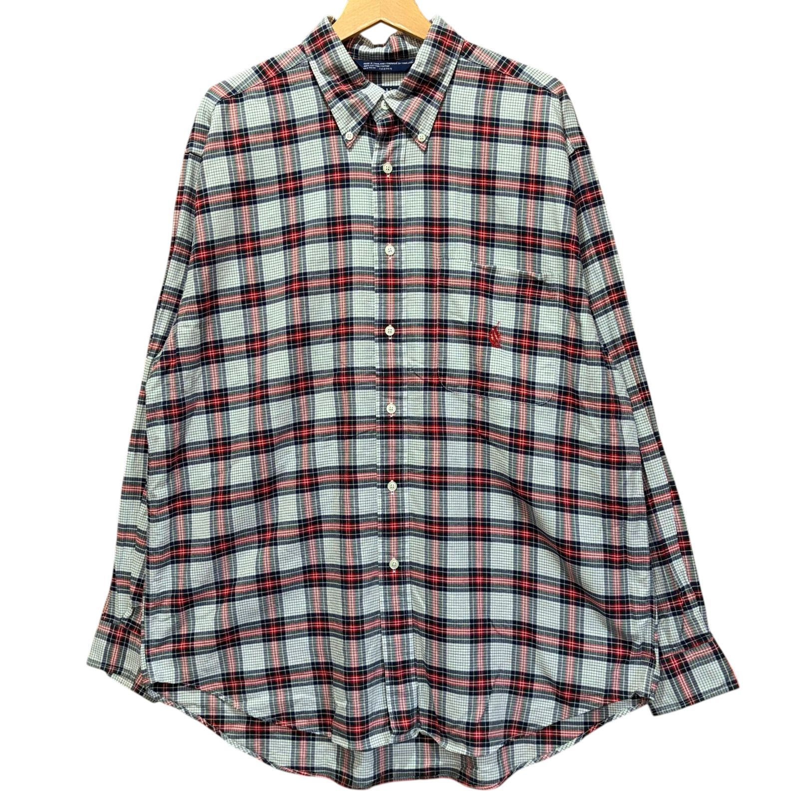 長袖シャツ ノーティカ チェックシャツ L 90s 長袖 BDシャツ ボタン 