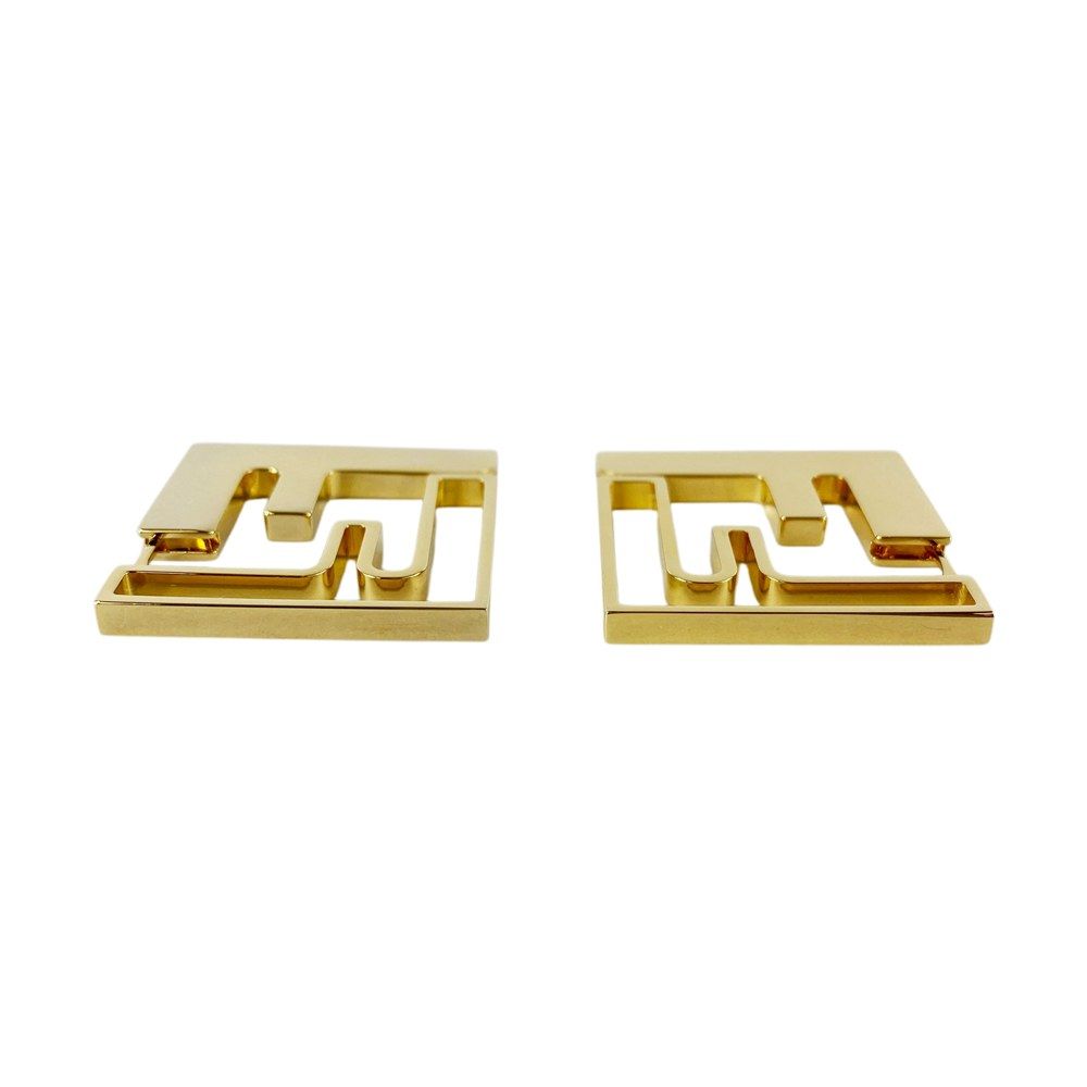 フェンディ □未使用□新品□ ロゴ ピアス アクセサリー GP ゴールド