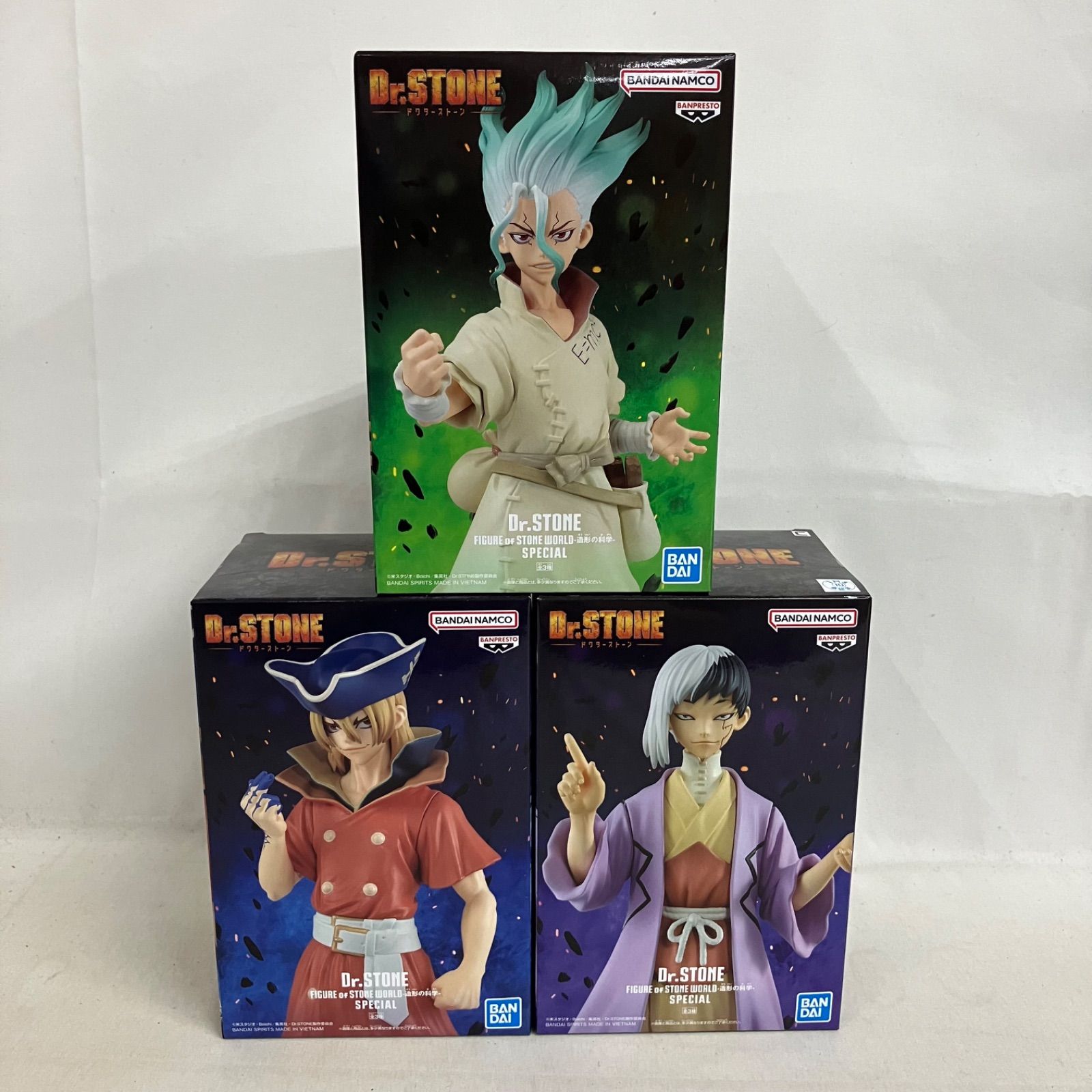 未開封 Dr.STONE 石神千空 七海龍水 あさぎりゲン フィギュア 3個 