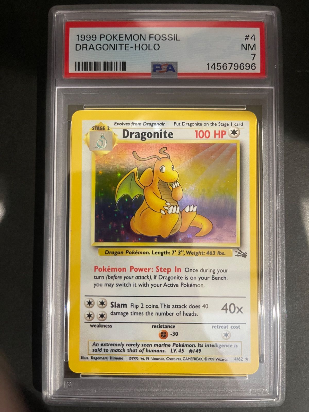 ポケモンカード 1997年 #149 カイリュー Dragonite Holo 化石 Fossil