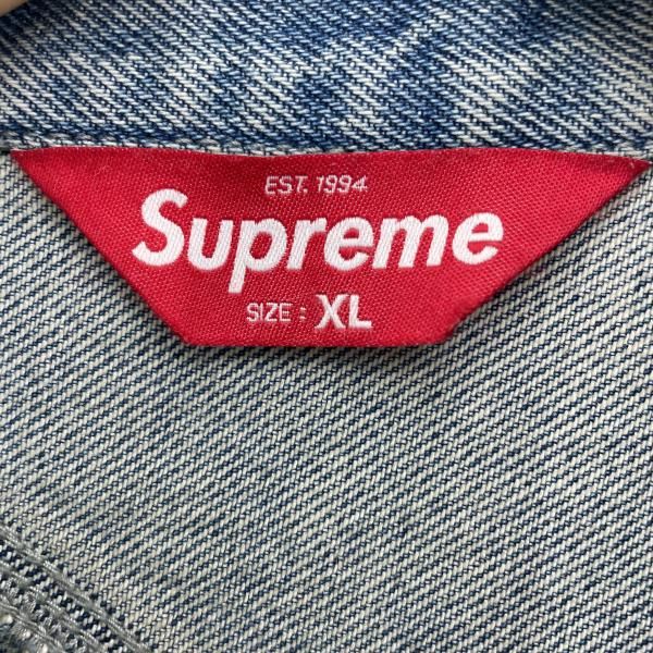 中古】Supreme S Logo Denim Trucker Jacket サイズXL 青 シュプリーム