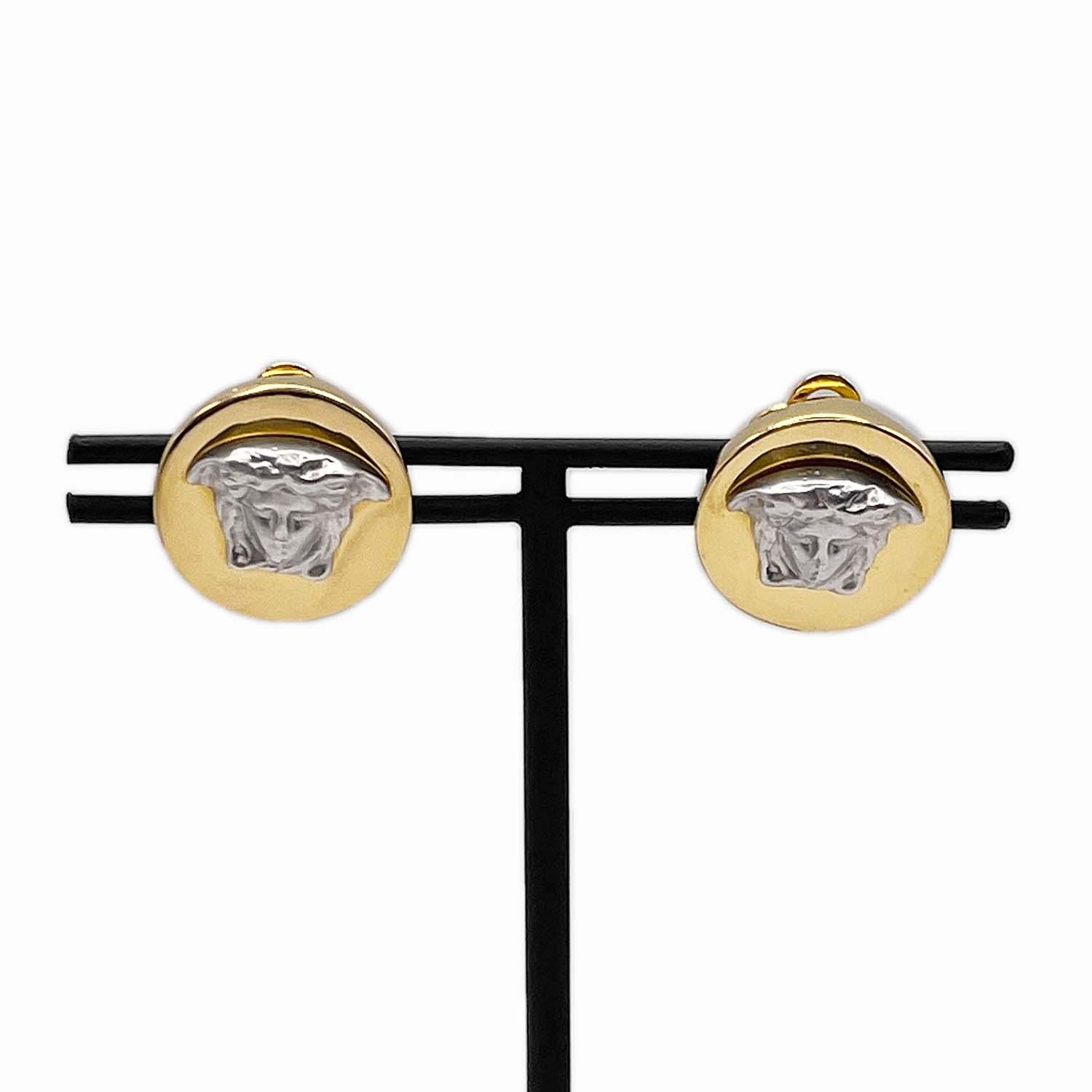 VERSACE ヴェルサーチェ イヤリング メドゥーサ コンビ ラウンド 【中古】 10,338円