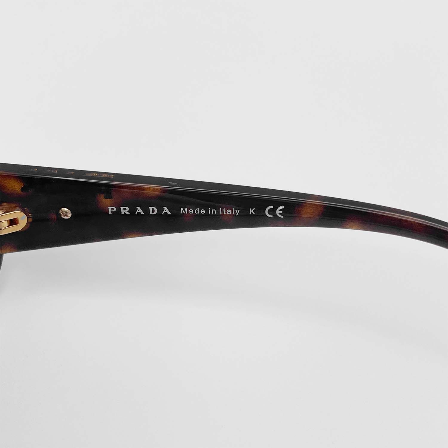 PRADA プラダ サングラス SPR26O オーバーサイズ ブラウン 【中古 