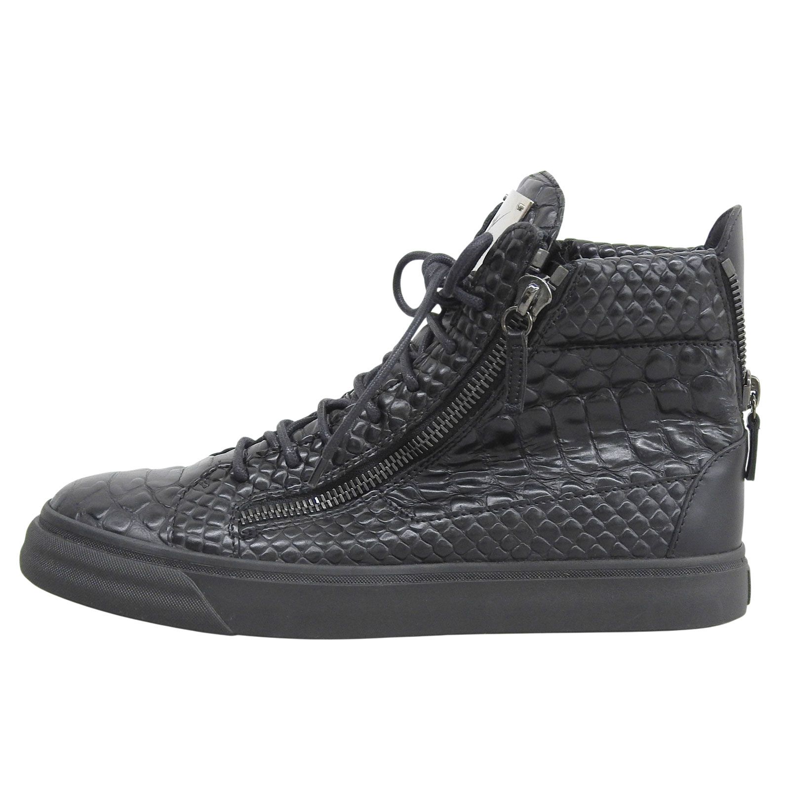 未使用品△GIUSEPPE ZANOTTI ジュゼッペザノッティ ロゴプレート付 