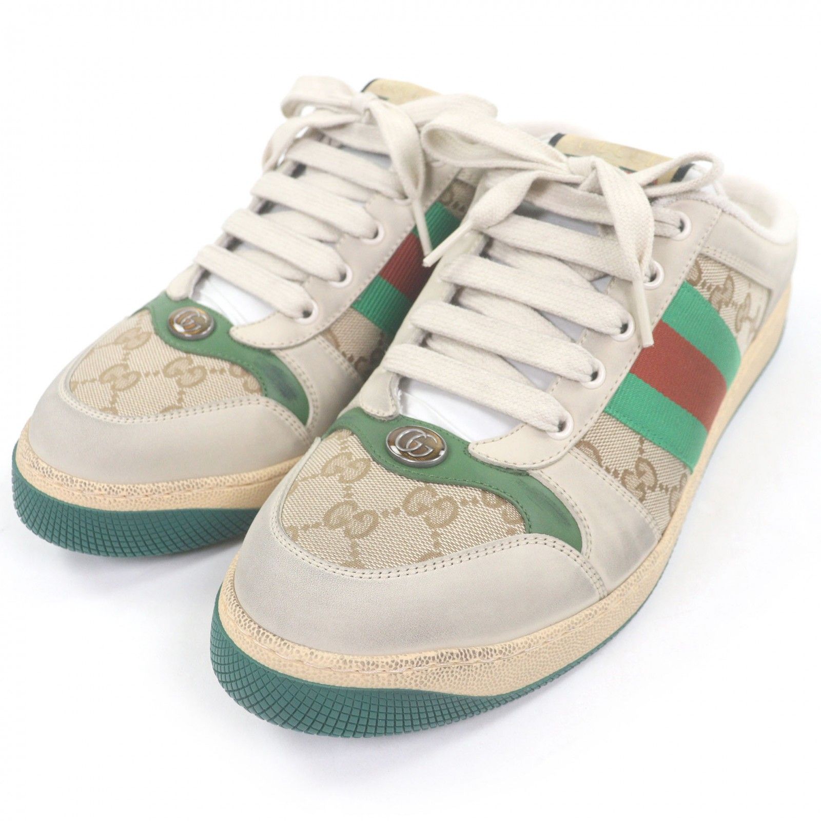 未使用品□GUCCI グッチ 570443 スクリーナー GGキャンバス レザー 