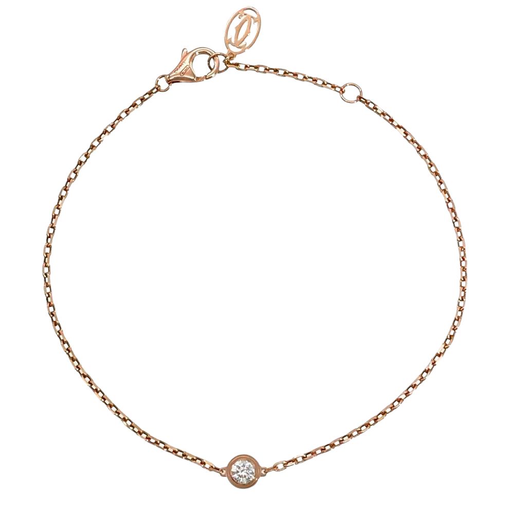 美品　カルティエ　ダムールLM　ブレスレット　K18PG　B6063017 カルティエ Cartier ダムール LM ブレスレット ダイヤモンド B6063017