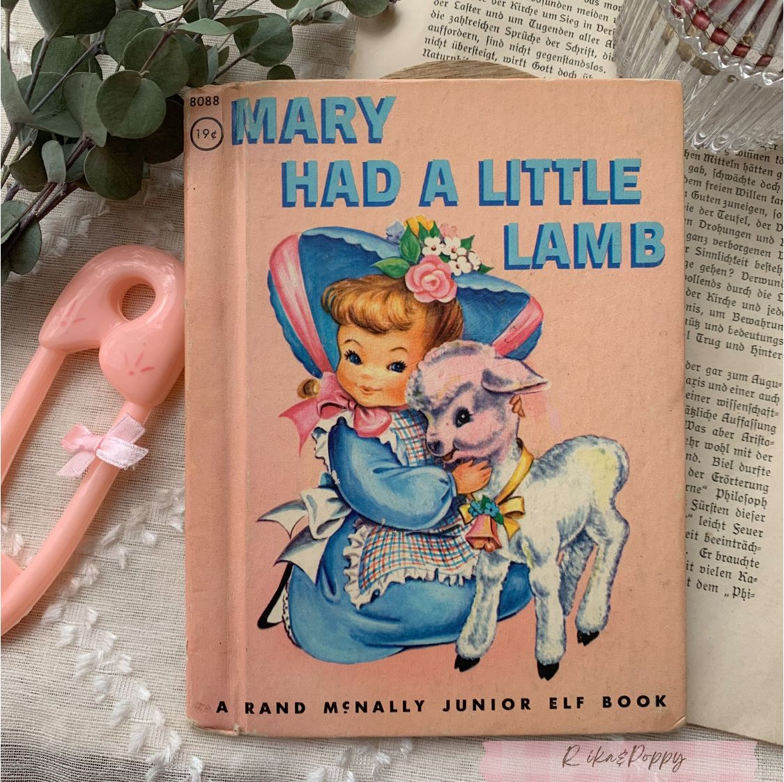 ヴィンテージ絵本『Mary Had a Little Lamb』ジャンクジャーナル素材