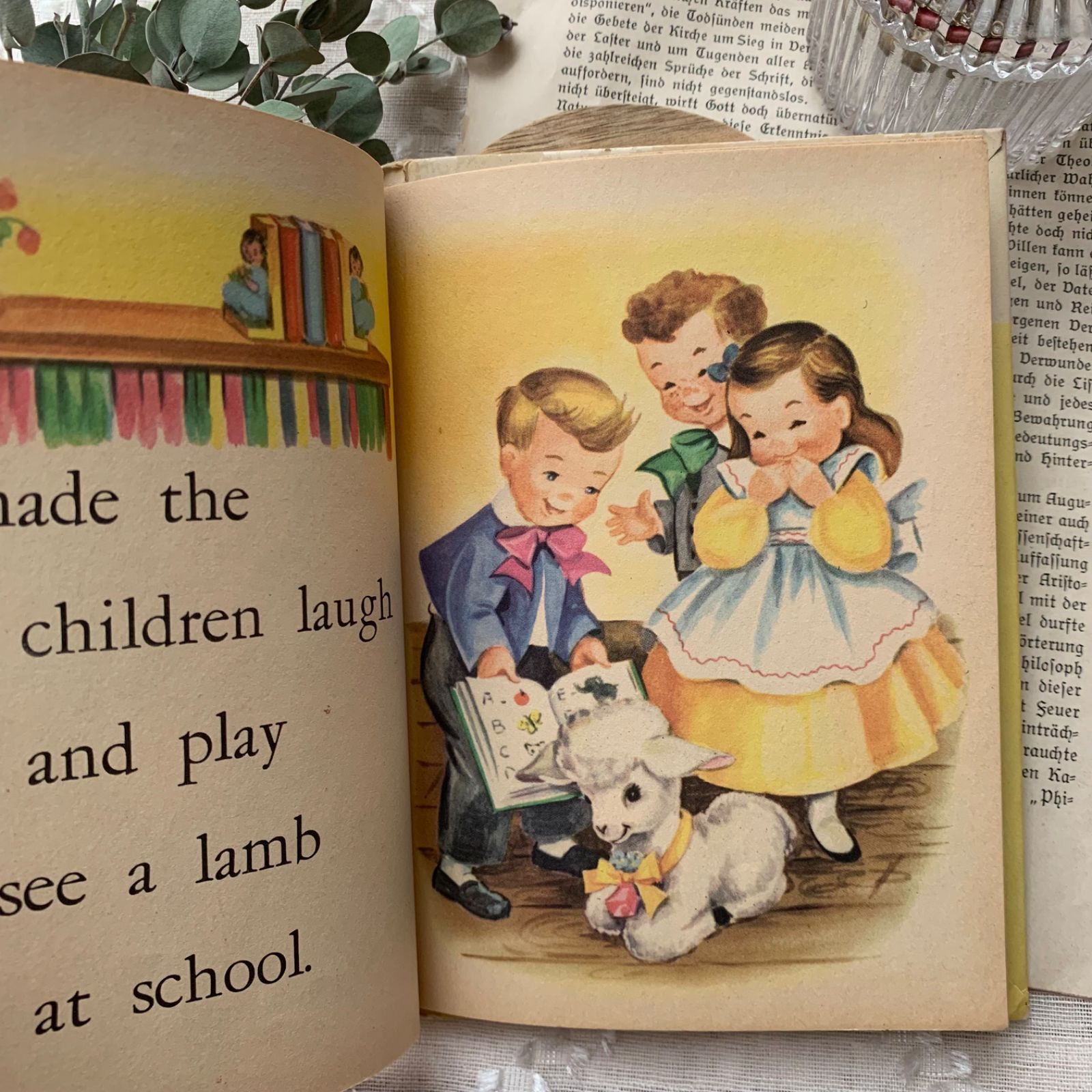 ヴィンテージ絵本『Mary Had a Little Lamb』ジャンクジャーナル素材