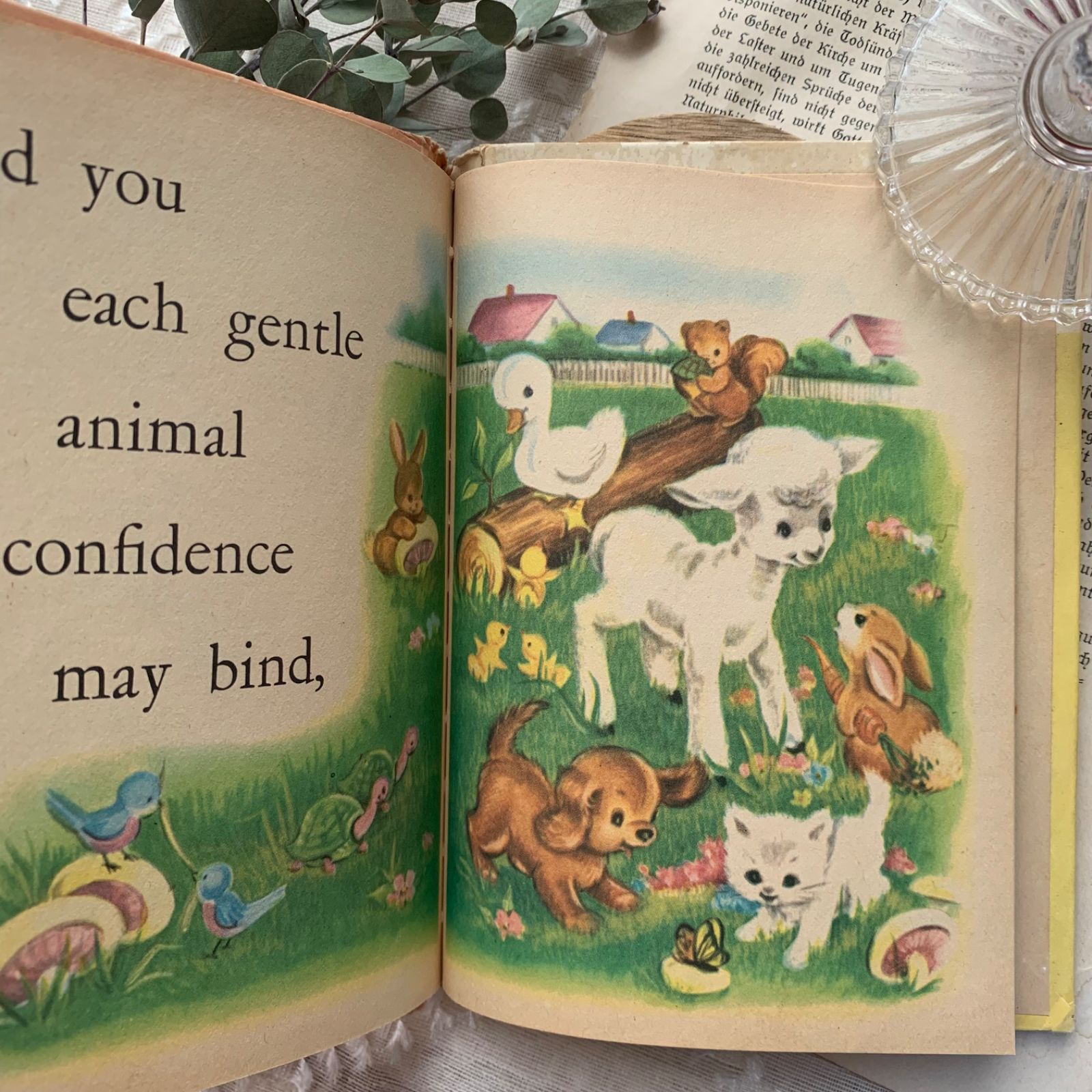 SALE★1915年デュラック洋書アンティーク児童書ジャンクジャーナル古書　絵本 ヴィンテージ絵本『Mary Had a Little Lamb』ジャンクジャーナル素材