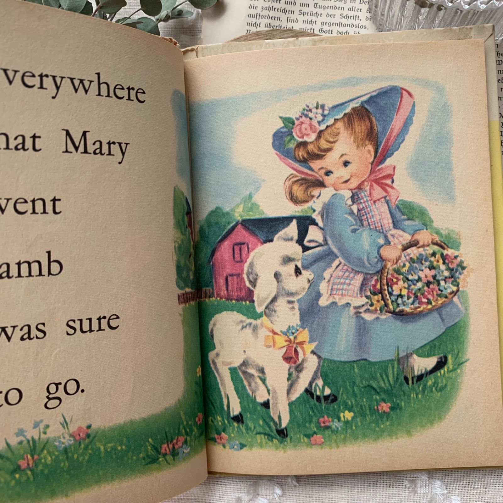 ヴィンテージ絵本『Mary Had a Little Lamb』ジャンクジャーナル素材