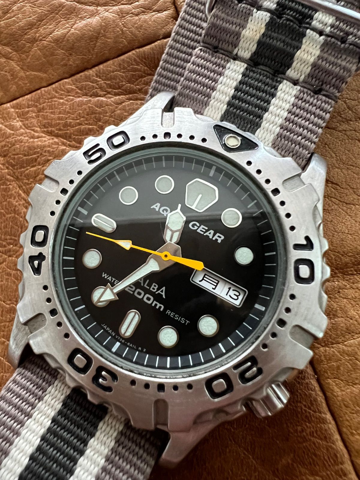 F10152】 SEIKO セイコー 時計 アルバアクアギア V736 6A80 R2 不動品 