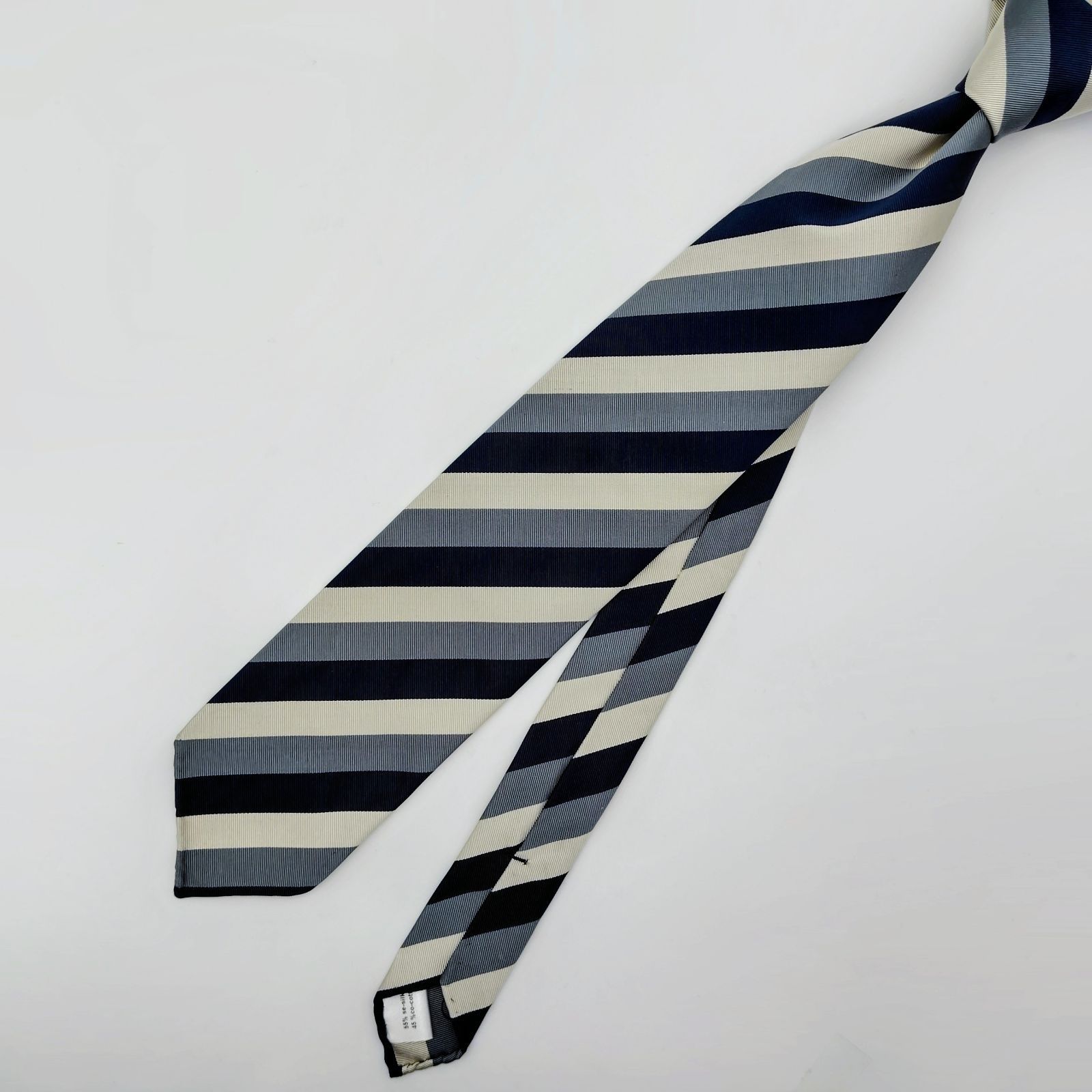 【B品・大特価】【新品、未使用】TIE YOUR TIE　タイユアタイネクタイ　モガドール　ネイビー　ストライプ