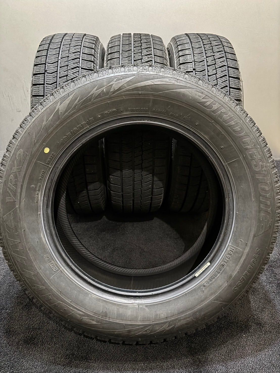 ☆195/65R15 BRIDGESTONE/VRX2 20年製 スタッドレス 4本 ブリヂストン 