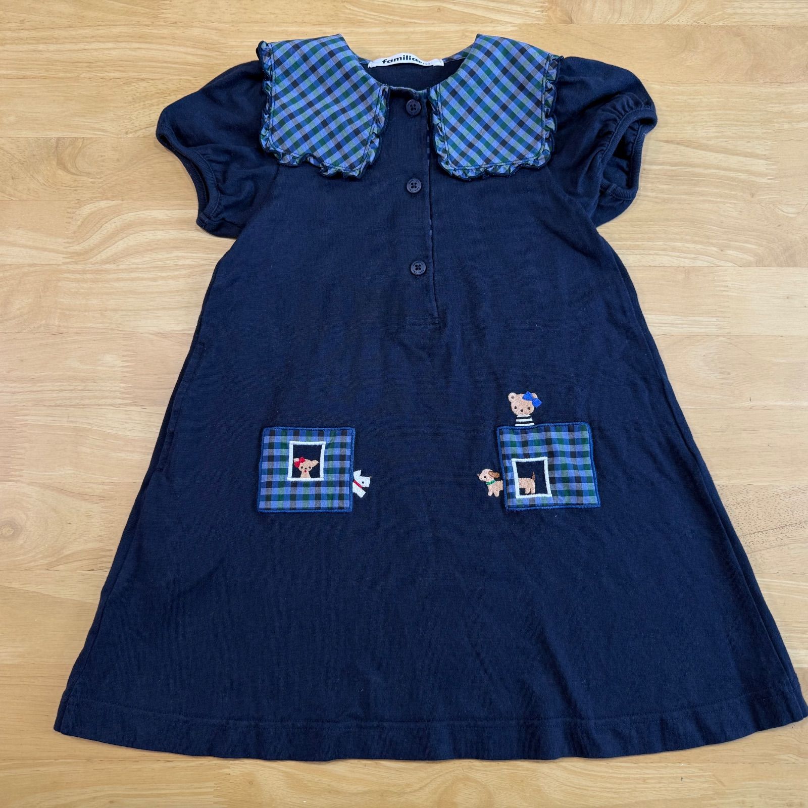 人気◎ファミリアセーラーワンピース◎美品◎サイズ100 - メルカリ