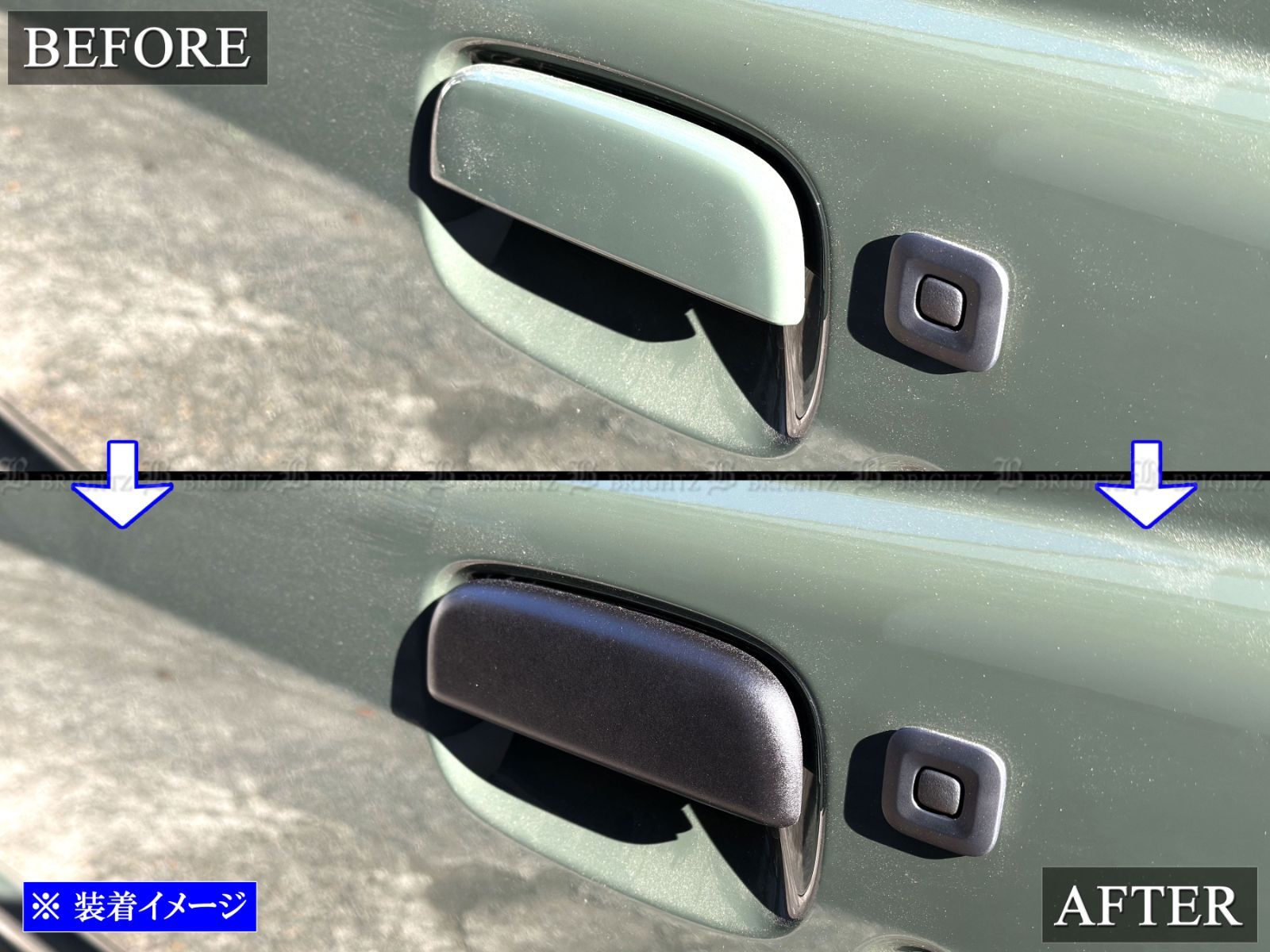 アルトラパン HE21S ドアハンドルカバー ノブ 4PC チップ塗装