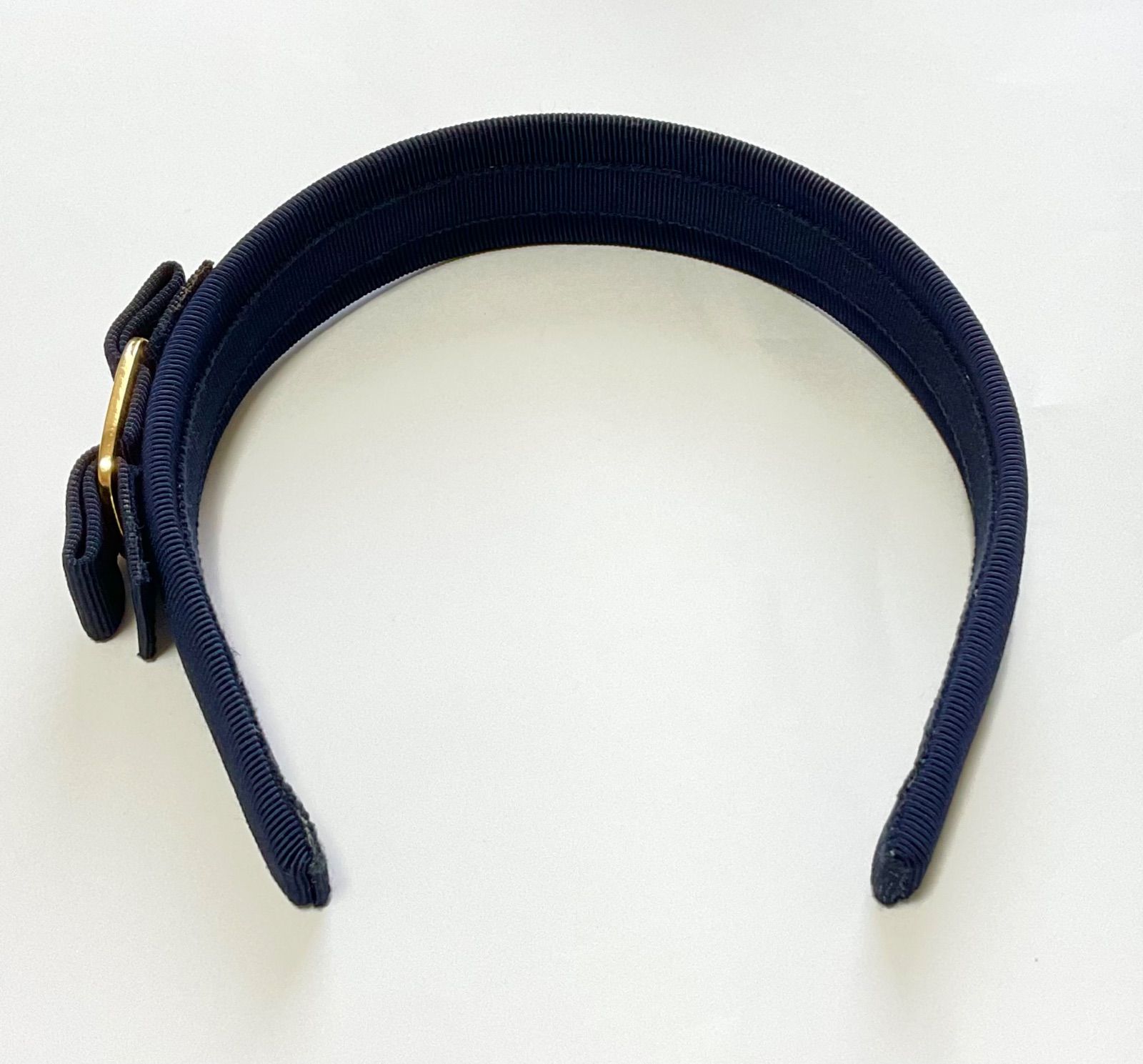 美品 フェラガモ ヴァラリボン 金具 カチューシャ ネイビー Ferragamo FERRAGAMO（フェラガモ） カチューシャ 34 0383 レディース ヘア