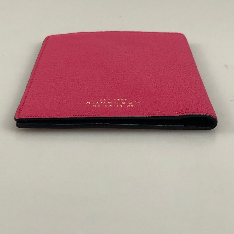 スマイソン パスポートケース レザー ピンク×ネイビー【AFI12】【中古