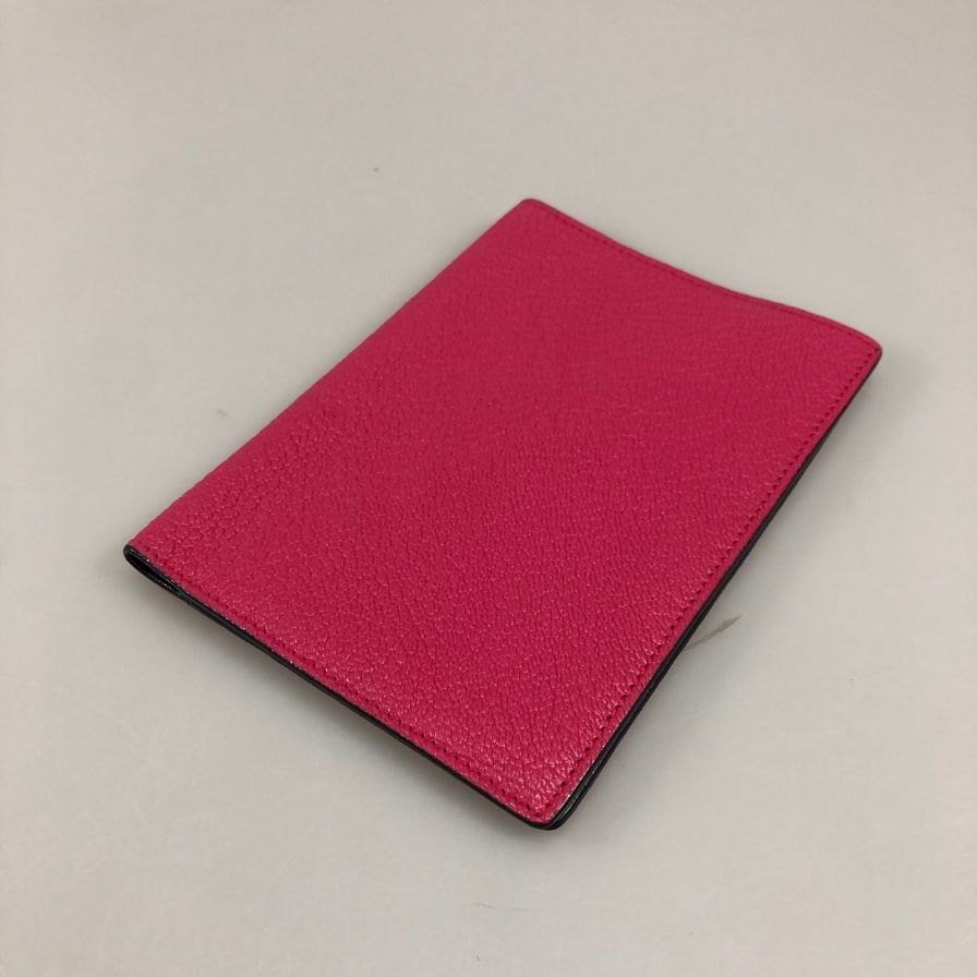スマイソン パスポートケース レザー ピンク×ネイビー【AFI12】【中古