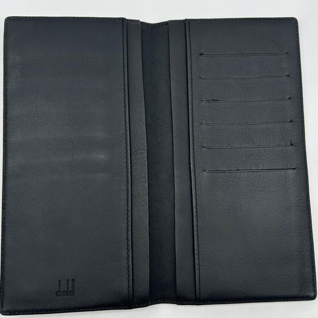 ダンヒル dunhill 長財布 レザー ブラック シボ革 ロングウォレット 