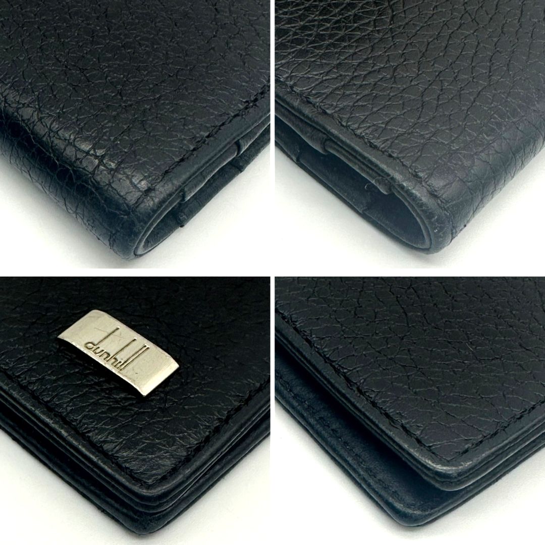ダンヒル dunhill 長財布 レザー ブラック シボ革 ロングウォレット 