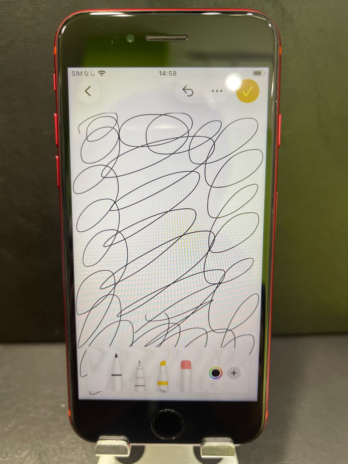 iPhoneSE2 256GB赤バッテリー100%SIMフリー 傷なし iPhone SE2 256GB