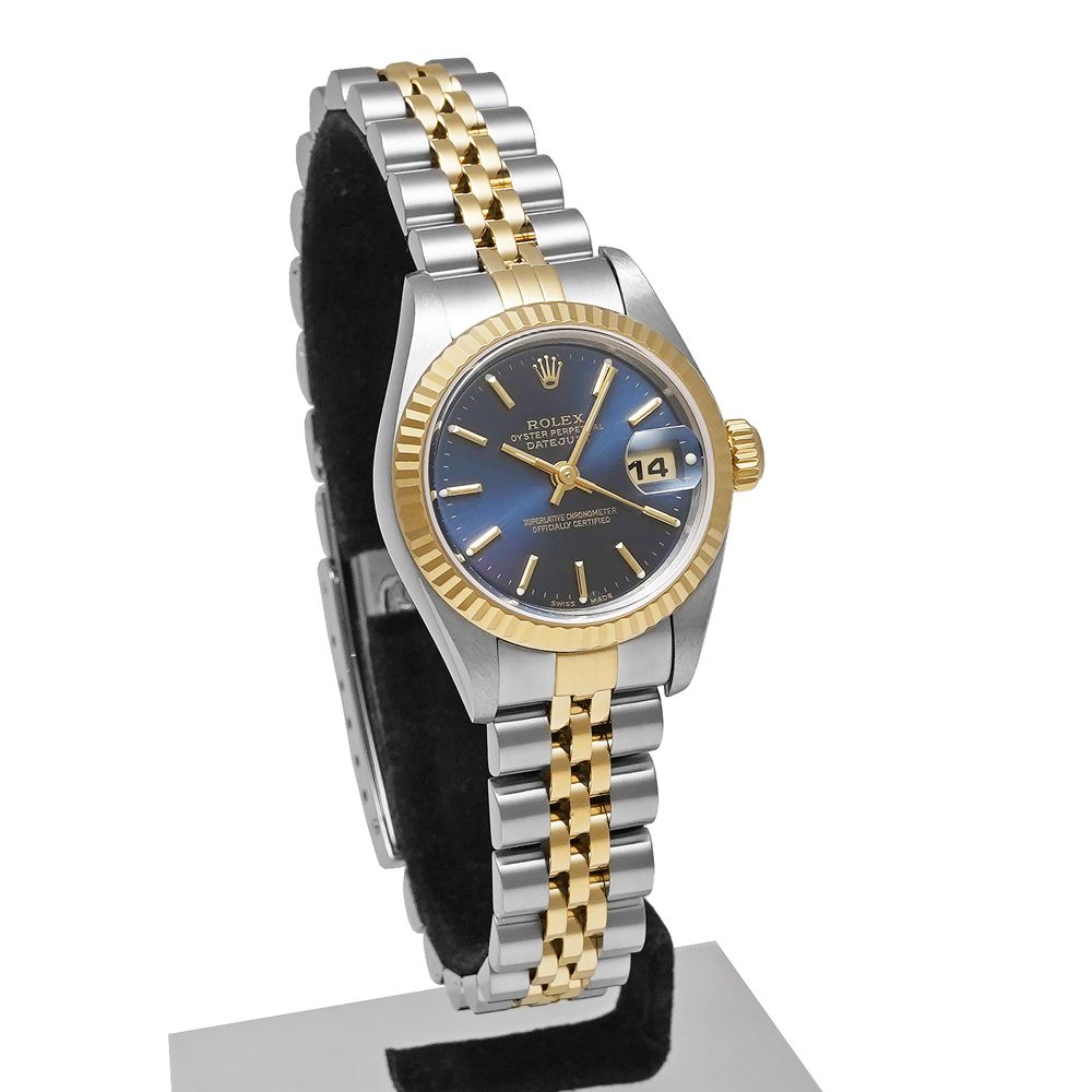 Y番 箱・保証書付き ROLEX デイトジャスト Ref.79173 ブルー 中古品