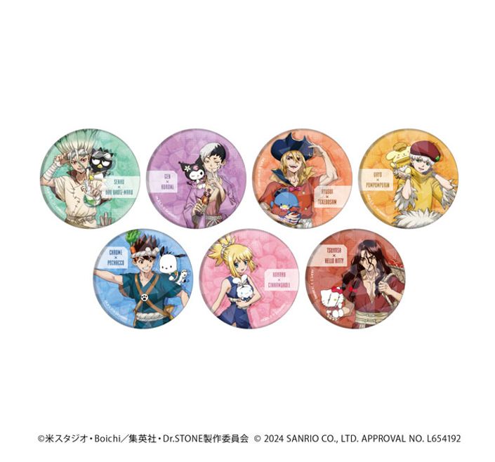 dr.stone サンリオ ポチャッコ クロム ホログラム缶バッジ 43個 ホログラム缶バッジ「Dr.STONE×サンリオキャラクターズ」01/全7種