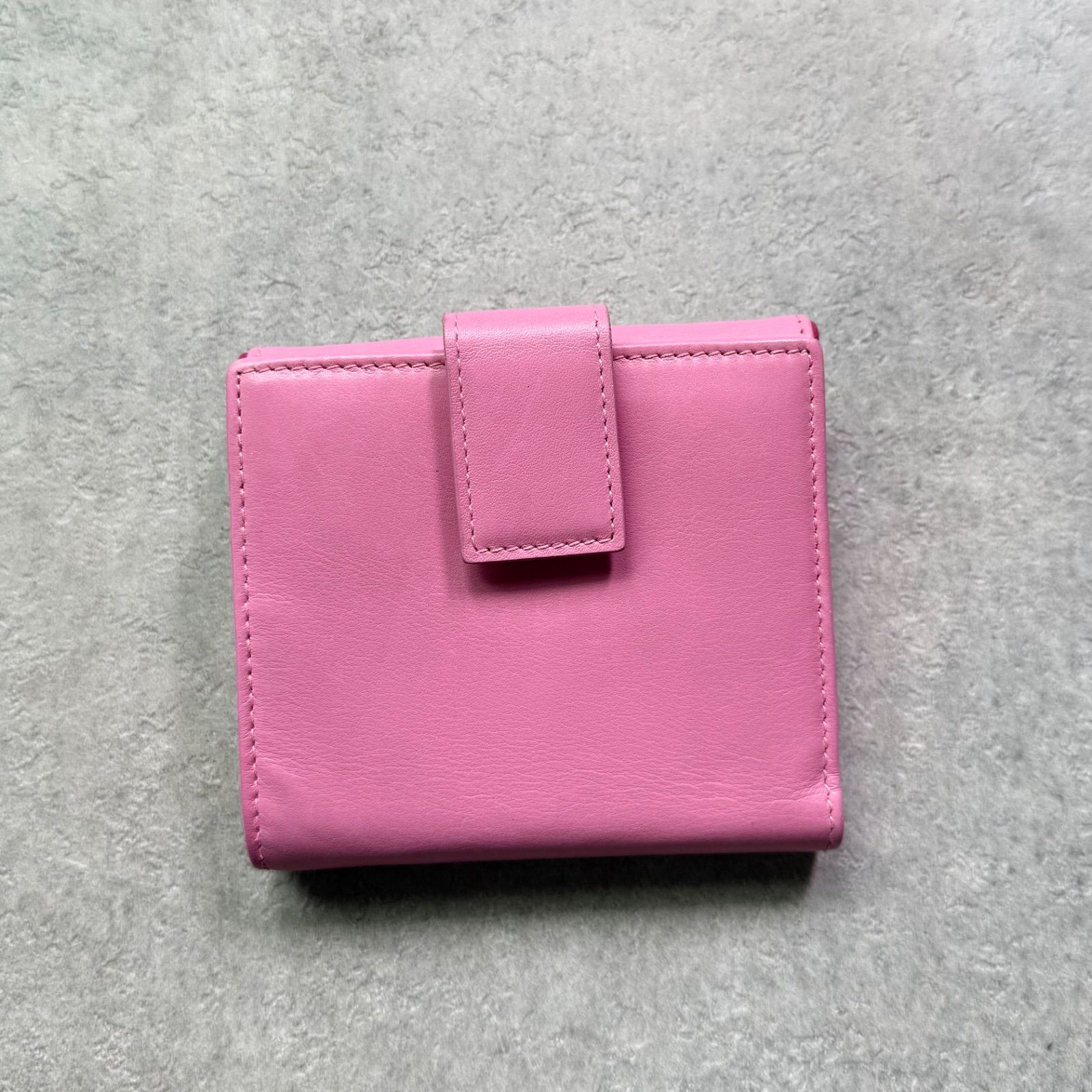 希少 Christian Dior クリスチャンディオール Wホック 二つ折り財布 