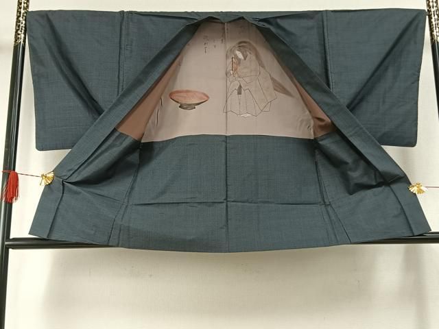 平和屋着物●男性　本場大島紬　アンサンブル　亀甲絣　正絹　逸品　AABH0889fy 平和屋着物○男性 本場大島紬 アンサンブル 亀甲絣 正絹 逸品