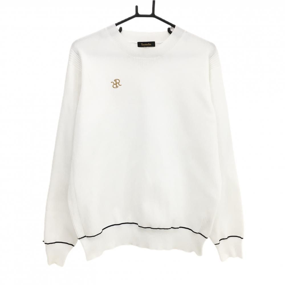 レザレクション セーター 白 ロゴ刺しゅう ニット メンズ XL ゴルフ