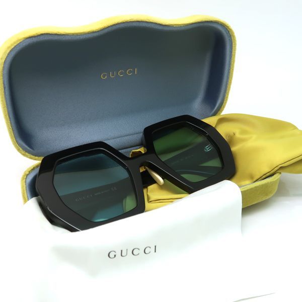 GUCCI サングラス GG0772S-001 オーバーサイズ 55□26-145 オクタゴン