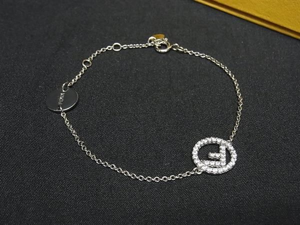□新品同様□ FENDI フェンディ エフイズ ラインストーン ブレスレット