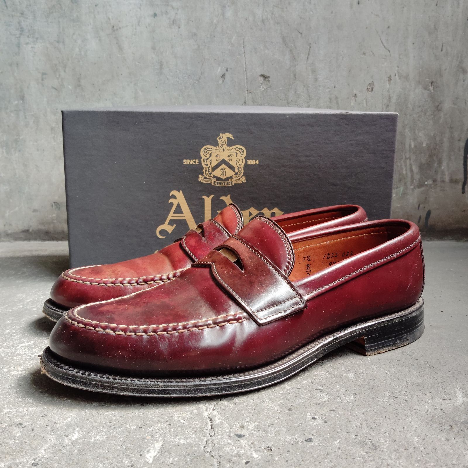 Alden BEAMS PLUS別注 99161 コインローファー コードバン US7.5D