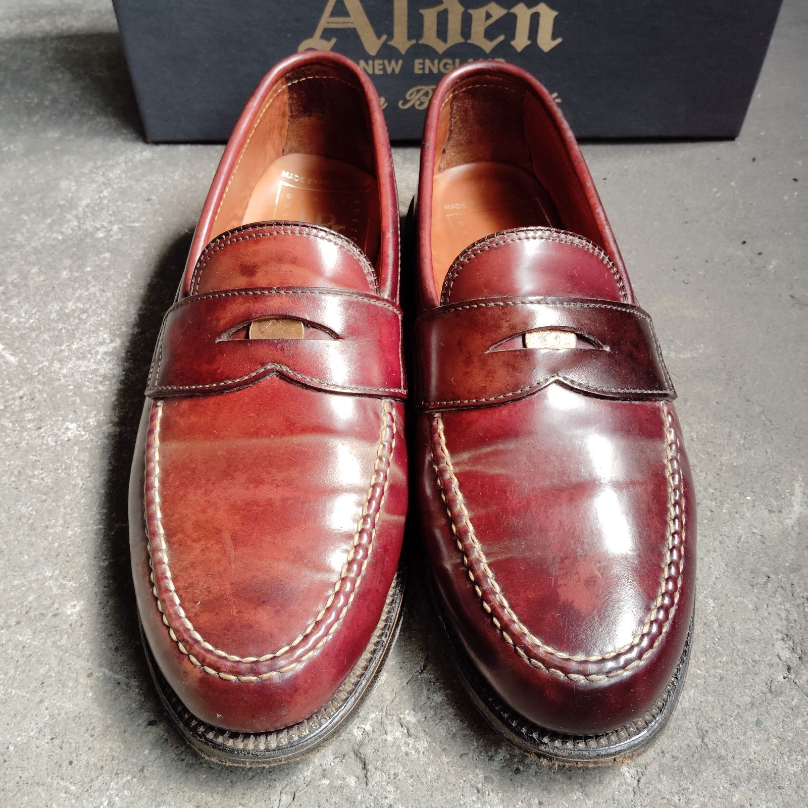 Alden BEAMS PLUS別注 99161 コインローファー コードバン US7.5D 
