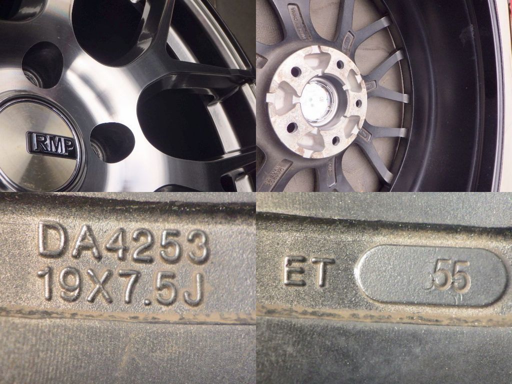 【3741】A▲送料無料▲RMP 028F▲19x7.5J 5穴 PCD114.3 +55◆4本 26102485