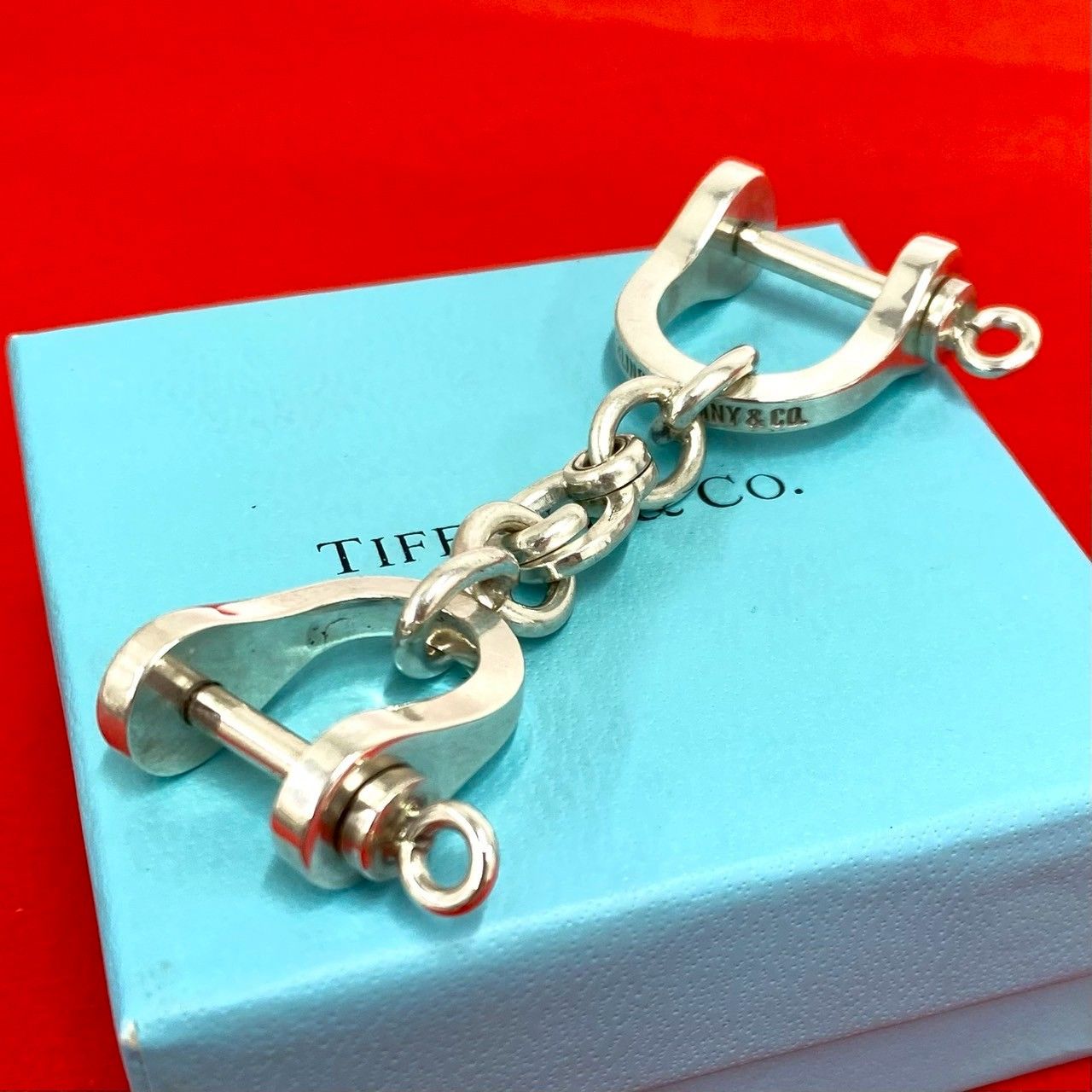 極 美品 TIFFANY&Co. ティファニー ダブルシャックル シルバー925 