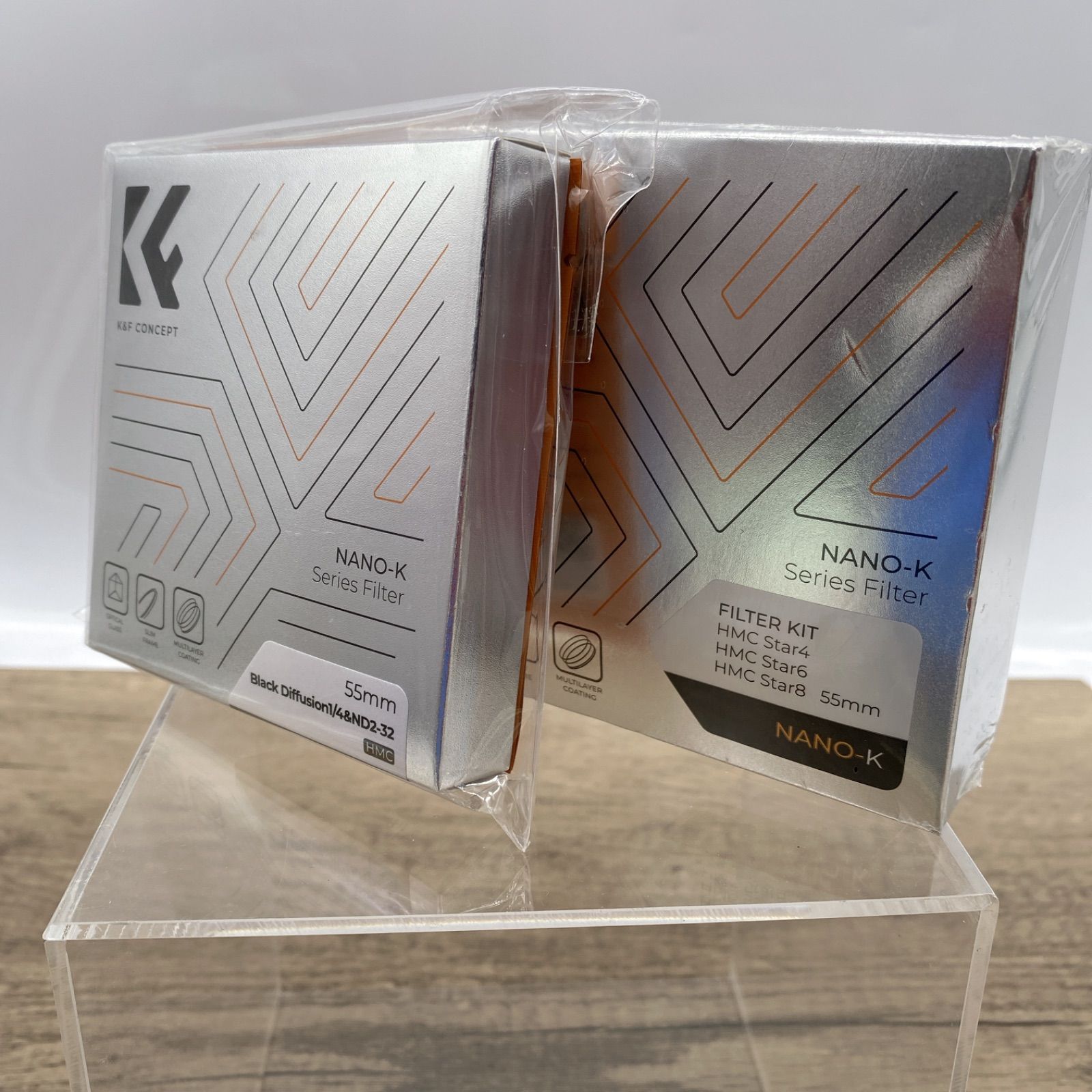 G-0224【完全未開封】◆ K&F Concept NANO-K FilterKit 55㎜ HMC Star4 / HMC Star6 / HMC Star8 / BlackDiffusion1/4 / ND2-32 ◆