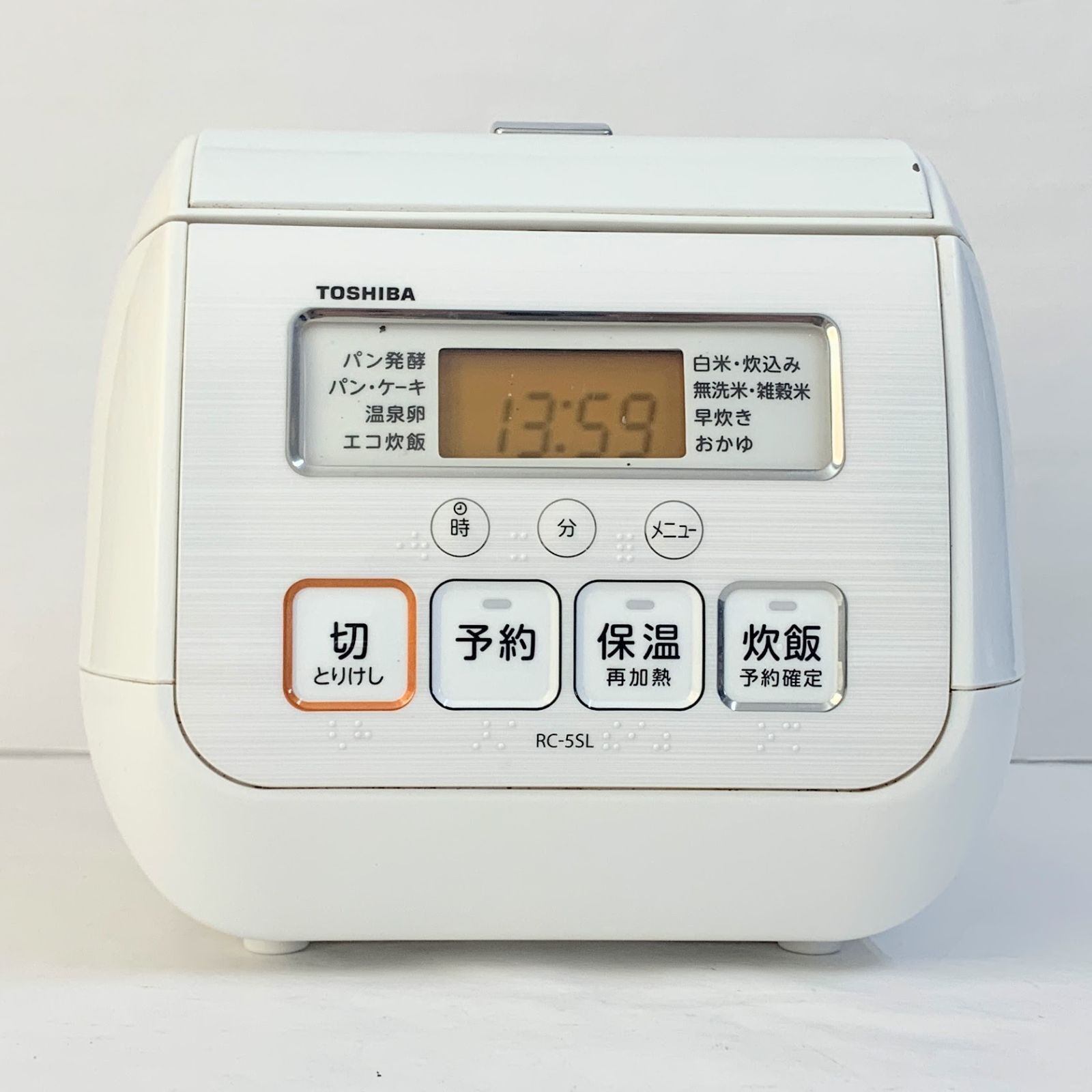 【リサイクルショップどりーむ天保山店】1823　炊飯器　東芝　RC-5SL　2018年製　3合炊き　【1ヶ月保証付き】 TOSHIBA RC-5SL 炊飯器 3合 2018年製 0.54L 白 ホワイト 一人暮らし
